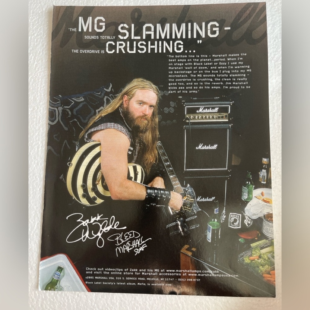 Marshall Amplifier Pinup with Zakk Wylde
